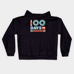 100 Days Sharper 100th Day of School Teacher Kids Hoodie